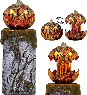#ad Scary Halloween Pumpkin Lighting O Lantern DecorExtendable $39.99