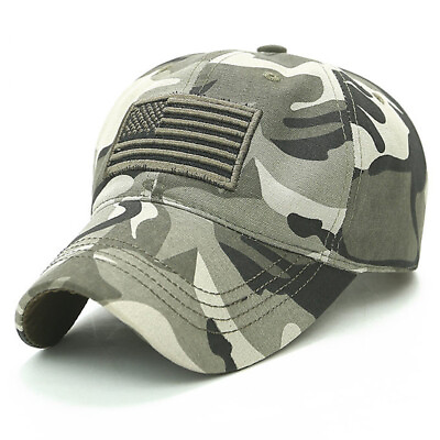 #ad Camo American Flag Trucker Baseball Cap Army Military Adjustable Hat $14.99