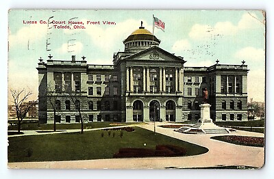 #ad Lucas Co. Court House Front View Toledo Ohio Vintage Postcard $4.50