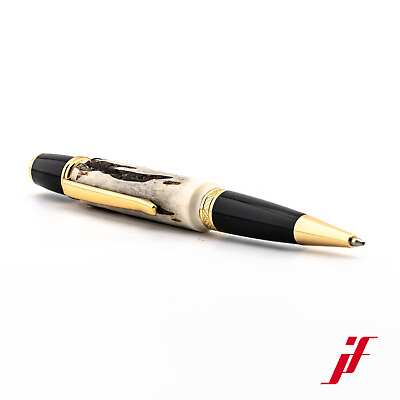 #ad Writing Tool Twist Ballpoint Pen Fine Resin Hirschhorn Center Piece Gold Plated $530.64