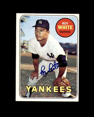 #ad Roy White Signed Authentic 1969 Topps New York Yankees Autograph $15.00
