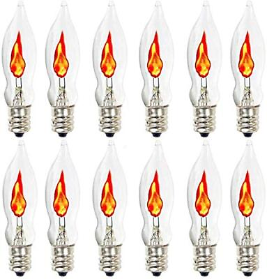 #ad Flicker Flame Light Bulb Flame Shaped Bulb Dances With A Flickering Orange Glow $17.31