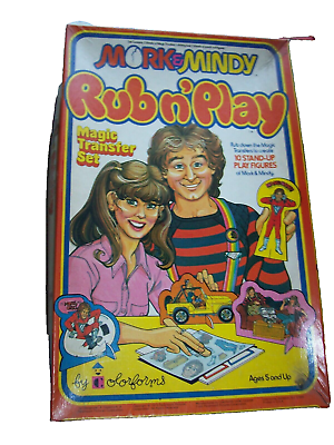 #ad 1979 Colorforms Mork amp; Mindy Rub n#x27; Play magic transfer set 10 Stand Up figures $15.00