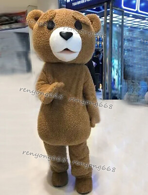#ad 2023 Teddy Bear Adult Size Birthday Party Halloween Cartoon Mascot Costume $146.00