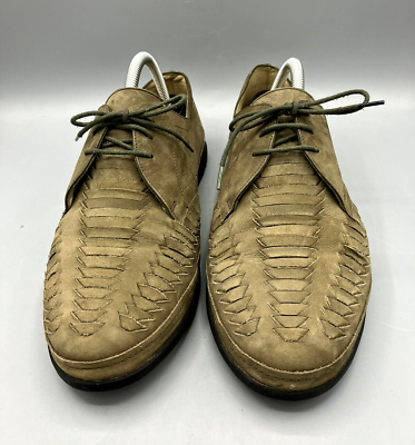 #ad Bally of Switzerland Woven Suede Mens Lace Up Loafers 674837 US Size 8.5 $66.50