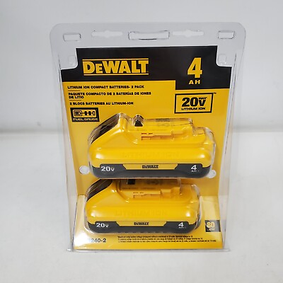 #ad New DeWalt DCB240 2 4Ah Compact Lithium Ion Battery 2 pack $115.97
