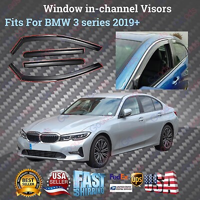 #ad For BMW G20 3 series In Channel Window Visor Vent Rain Guard Deflectors $49.99