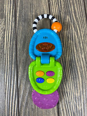 #ad Sassy Multicolor Green Blue Purple Baby Phone Toy Kids Toddler Teether $8.99