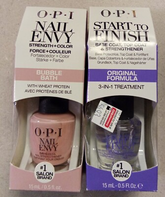 #ad OPI 3 in 1 Base amp; Top Coat amp; Strengthener Original amp; Color Force w Wheat Protein $15.00