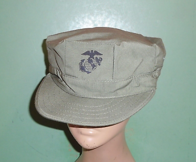 #ad US Marine Corps USMC OD Green 8 Point Ripstop Utility Cover Hat Cap Size X Large $17.99