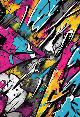 #ad Abstract Graffiti Art Digital Painting Art Print $11.95