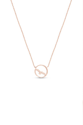 #ad Swing Bird In Rope Circle Chram Pendant With 18quot; Rope 10K Rose Gold For Women#x27;S $401.90