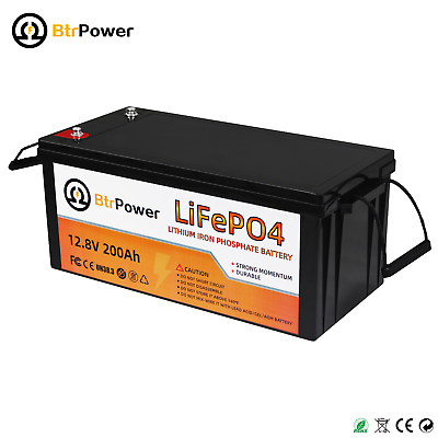 #ad LiFePO4 12V 200Ah Lithium Battery With 100A BMS for Marine RV Solar System $399.99