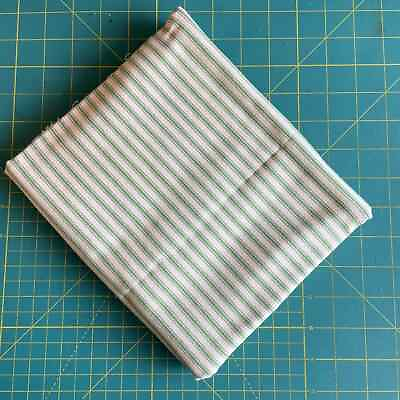 #ad Green Stripe Canvas Mattress Ticking Fabric 1.5 Yards Quilting Crafts $10.00