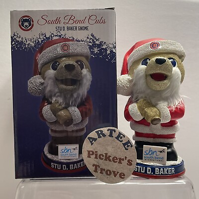 #ad South Bend Cubs Stu D Baker Gnome Santa Mascot Christmas 2019 With Box $55.00