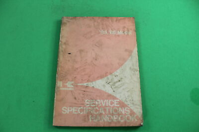 #ad OEM 1985 1986 Kawasaki Service Specification Handbook #99926 1010 01 $7.95