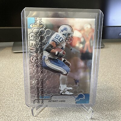 #ad 1999 Topps Finest Gems Barry Sanders W Protector #125 Detroit Lions $5.00