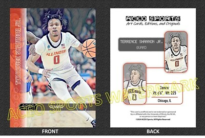 #ad 2023 24 Terrence Shannon Jr Art Cards Editions Originals Basketball Card Illini $9.99