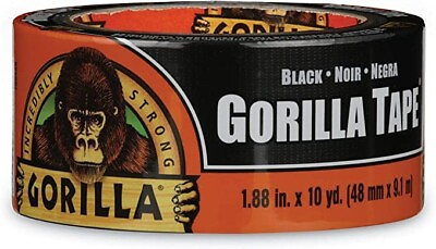 #ad Black Gorilla Tape 1.88 x 10 yard Roll Pack of 1 $9.99