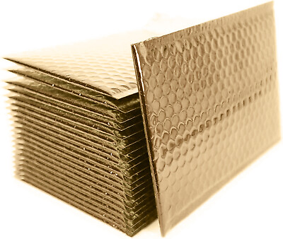 #ad Any Size Gold Metallic Bubble Mailers Glamour Shipping Padded Mailing Envelopes $97.91
