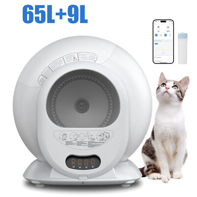 #ad Upgraded Automatic Cat Litter Box 65L APP Control Odor Removal Cleaning $278.99