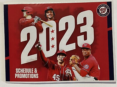 #ad 2023 WASHINGTON NATIONALS Schedule ⚾️ Cool Major Baseball Sked ⚾️ NEW‼️ $1.20