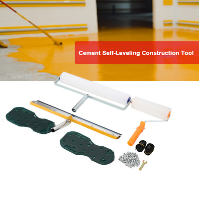#ad Cement Self leveling Rake Construction Tool Epoxy Floor Paint Roller Blade Spike $67.20