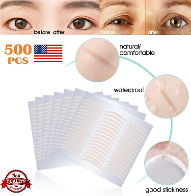 #ad 500 Pcs Invisible Lace Eye Lift Strips Double Eyelid Adhesive Style Tape Sticker $5.93