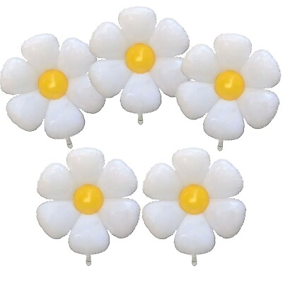 #ad New Daisy Balloons Huge Flower Balloon 30 Inch White Daisy Party Decorations.... $6.50