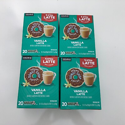 #ad 80 K Cups Donut Shop Vanilla Latte Keurig K Cups 05 14 2023 BEST BY Discounted $33.00