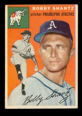 #ad Vintage 1954 Baseball Card TOPPS #21 BOBBY SHANTZ Pitcher Philadelphia Athletics $11.32