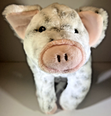 #ad The Petting Zoo Plush SPOTTED PIG 🐖 Sitting Stuffed Animal Upcycled Materials $24.99