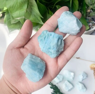 #ad Blue Aragonite Crystal Natural Specimen Gemstone Rough Raw Mineral Healing $11.99