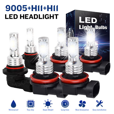 #ad LED Lights For Honda Ridgeline 2017 2020 ​LED Headlight High LowFog Light Bulbs $34.19