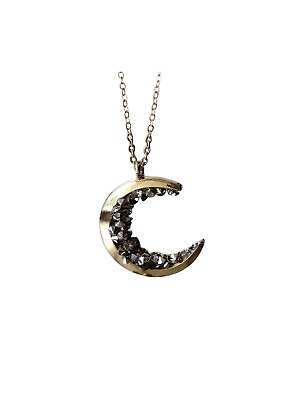 #ad Crystial Moon Necklace for women  $40.00