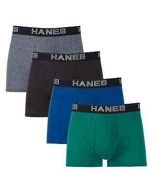 #ad Hanes Trunk 4 Pack Mens Underwear Ultimate Comfort Flex Fit Total Support Pouch $24.00