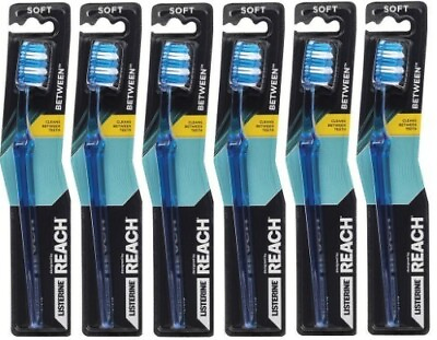 #ad 6 x Reach Between Toothbrush SOFT Multi Level Bristles *Colour Will Vary AU $27.42