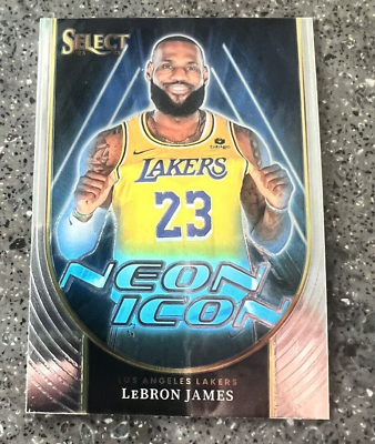 #ad 2023 24 Panini Select Neon Icon #12 LeBron James LA Lakers $4.99