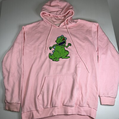 #ad Rugrats Nickelodeon Adult Large Hoodie Reptar Dinosaur 90s TV Show $19.99