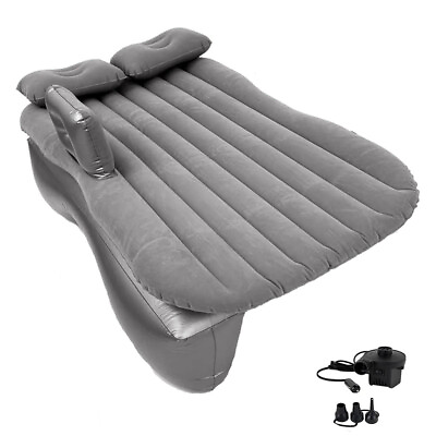 #ad Inflatable Car Travel Air Mattress Back Seat w Air Pump Car Sleeping Mattress $25.99