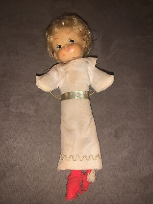 #ad 1950s Christmas ornament angel doll 7” $35.00