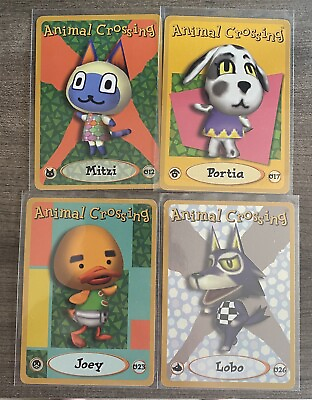 #ad Animal Crossing Nintendo Cards 012 Mitzi 017 Portia 023 Joey 026 Lobo 2002 $24.99