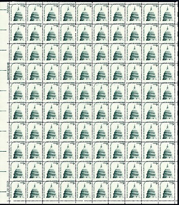 #ad 1591 MNH 9¢ Capital Misperf Freak Error Sheet of 100 Stamps Stuart Katz $349.95