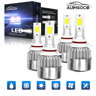 #ad 4Pcs Combo LED Headlight High Low Beam Bulbs for Dodge Charger Durango 2016 2020 $32.99