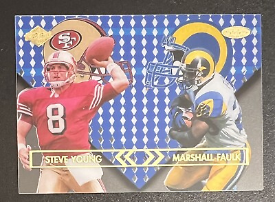 #ad Steve Young amp; Marshall Faulk 1999 Collector’s Edge Masters Main Event 1000 ME10 $3.40
