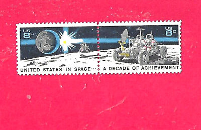 #ad US Stamps. SPACE ACHIEVEMENTS 2 Mint Attached Stamps Scott No. 1434 1435 $0.99