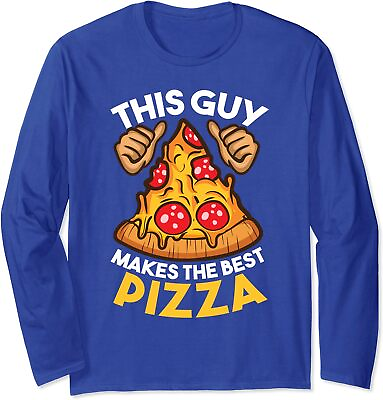 #ad Funny Pizza Maker Gift Cool Guy Best Pizza Long Sleeve T Shirt $22.99