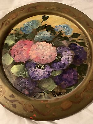 #ad Italian Original Oil Painting FLOWERS BOUQUET Framed ITALY Signed CERTIFIED ART $1195.95
