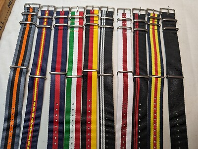 #ad One Piece Minimalist Nylon Strap Watch Band US Shipper Various Colors $9.94