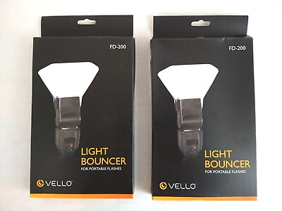 2 LOT Vello Light Bouncer For Portable Flashes FD 200 Gold amp; Silver Reflectors $15.19